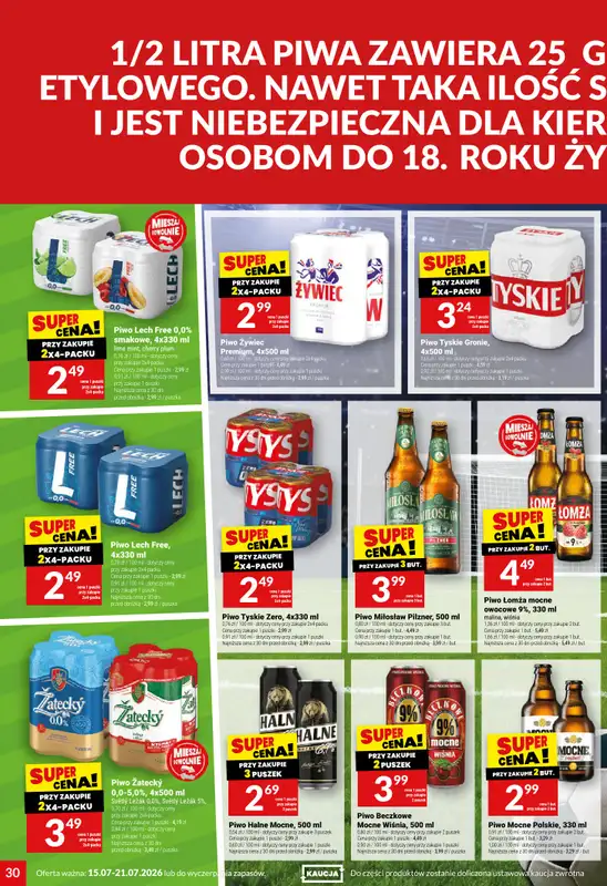 Twój Market - gazetka promocyjna Gazetka od środy 15.07 do wtorku 21.07 - strona 30