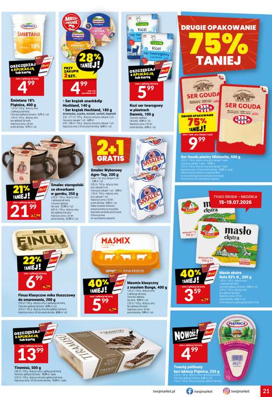 Twój Market - gazetka promocyjna Gazetka od środy 15.07 do wtorku 21.07 - strona 21