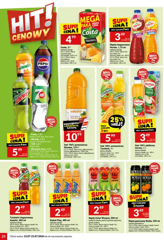 Twój Market - gazetka promocyjna Gazetka od środy 15.07 do wtorku 21.07 - strona 28