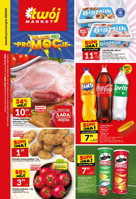 Twój Market - gazetka promocyjna Gazetka od środy 15.07 do wtorku 21.07