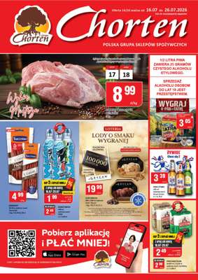 Chorten - gazetka promocyjna Gazetka Mazowsze Market od czwartku 16.07 do niedzieli 26.07