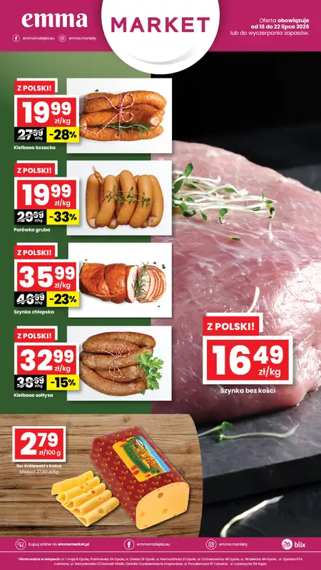 emma MARKET - gazetka promocyjna Oferta spożywcza Emma Market od czwartku 16.07 do środy 22.07 - strona 2