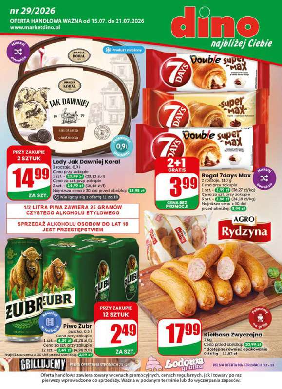 Dino - gazetka promocyjna Gazetka 29 / 2026 od środy 15.07 do wtorku 21.07