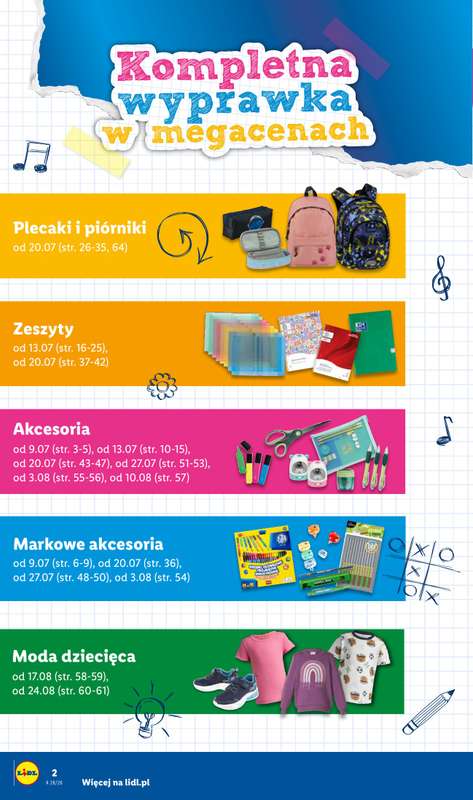 Lidl - gazetka promocyjna Kompletna wyprawka w megacenach od wtorku 14.07  - strona 2