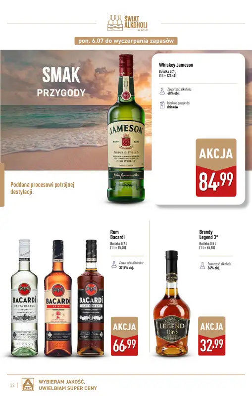 Aldi - gazetka promocyjna Świat alkoholi od czwartku 09.07 do soboty 01.08 - strona 22