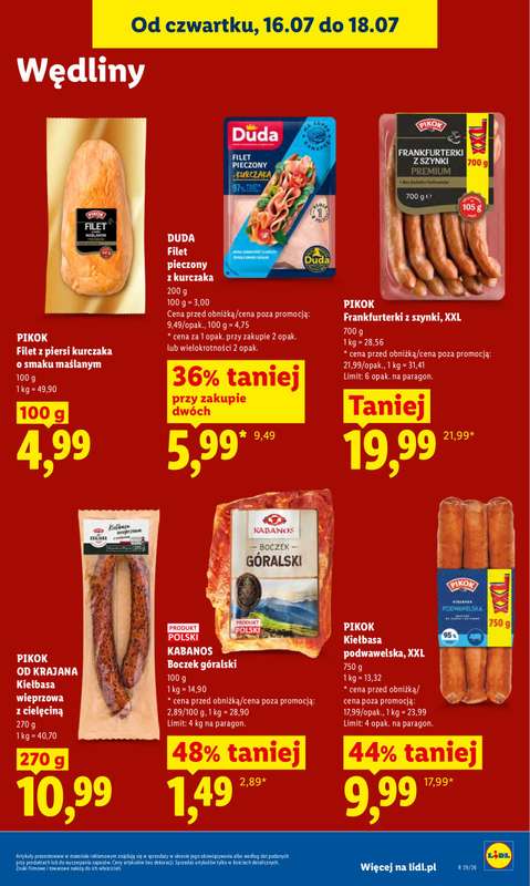 Lidl - gazetka promocyjna Oferta od czwartku od czwartku 16.07 do soboty 18.07 - strona 61