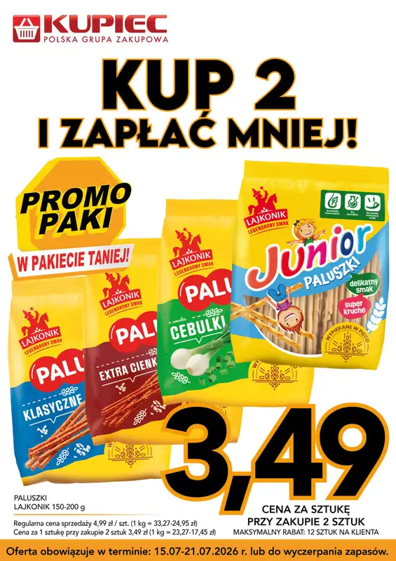 Kupiec - gazetka promocyjna Promopaki od środy 15.07 do wtorku 21.07 - strona 7