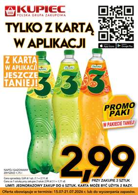 Kupiec - gazetka promocyjna Promopaki od środy 15.07 do wtorku 21.07