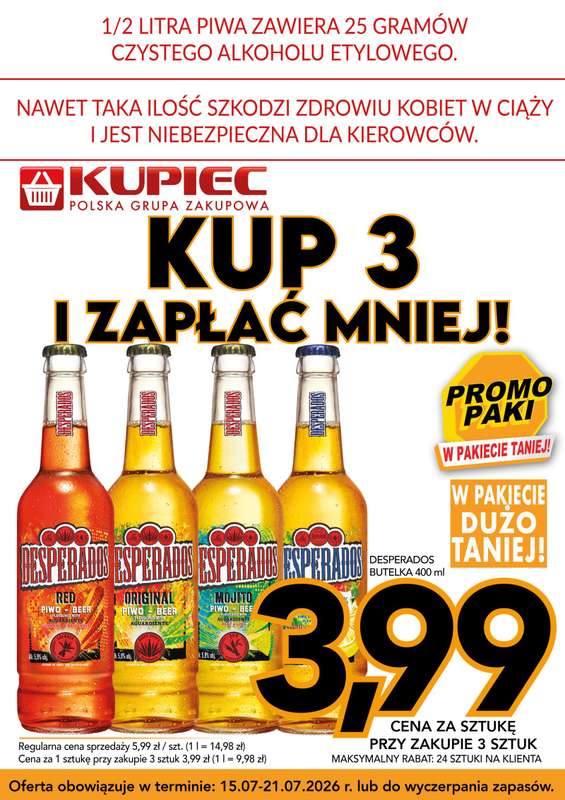 Kupiec - gazetka promocyjna Promopaki od środy 15.07 do wtorku 21.07 - strona 5