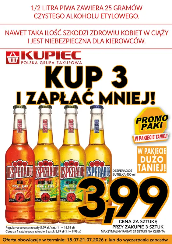 Kupiec - gazetka promocyjna Promopaki od środy 15.07 do wtorku 21.07 - strona 5