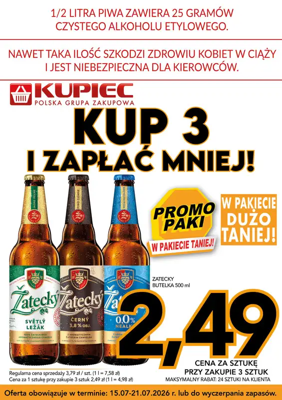 Kupiec - gazetka promocyjna Promopaki od środy 15.07 do wtorku 21.07 - strona 10