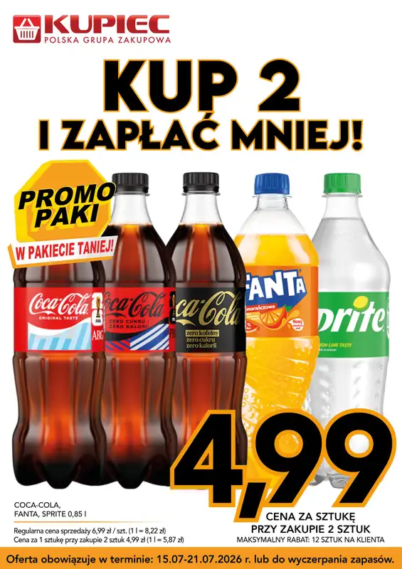 Kupiec - gazetka promocyjna Promopaki od środy 15.07 do wtorku 21.07 - strona 4