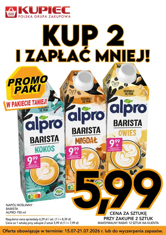 Kupiec - gazetka promocyjna Promopaki od środy 15.07 do wtorku 21.07 - strona 3