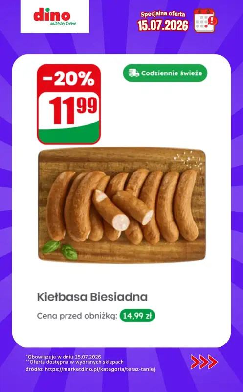 Dino - gazetka promocyjna Specjalna oferta na 15.07.2026 - promocje spoza gazetki od środy 15.07 do środy 15.07 - strona 2