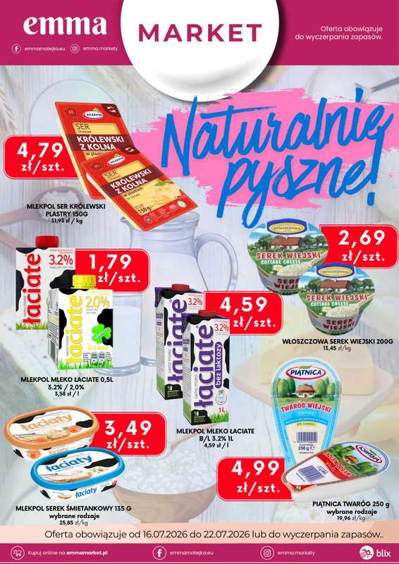 emma MARKET - gazetka promocyjna Promocje od czwartku 16.07 do środy 22.07
