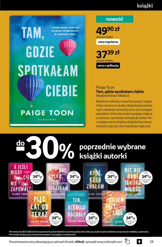 Empik - gazetka promocyjna Tom kultury: książki od środy 15.07 do wtorku 28.07 - strona 19