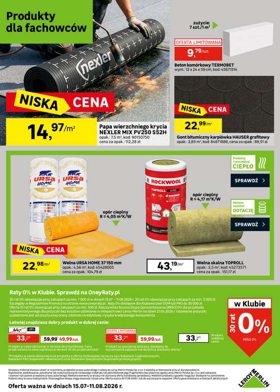 Leroy Merlin - gazetka promocyjna Gazetka od środy 15.07 do wtorku 11.08 - strona 40