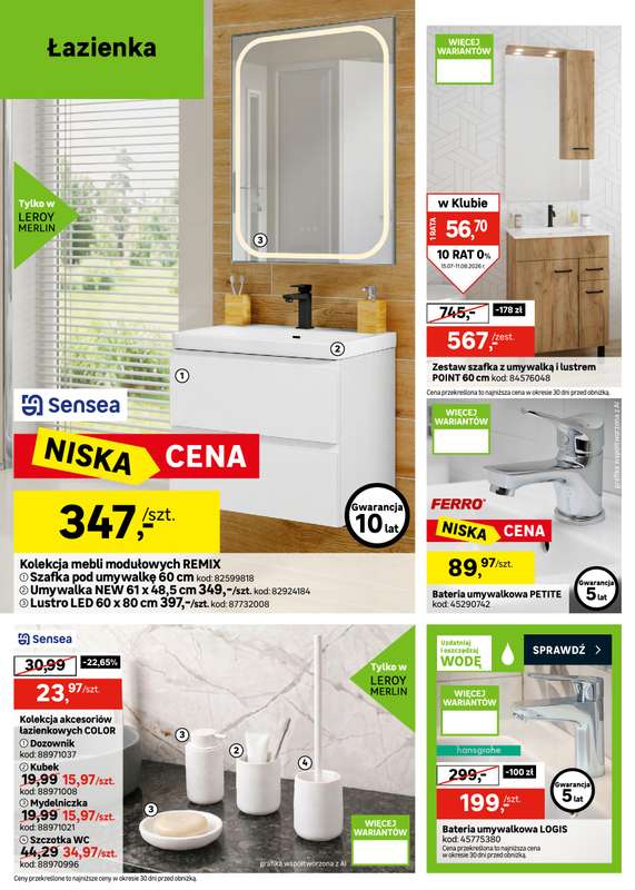 Leroy Merlin - gazetka promocyjna Gazetka od środy 15.07 do wtorku 11.08 - strona 20