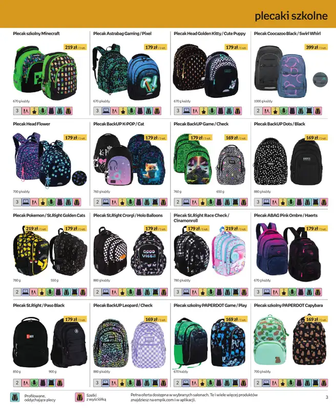 Empik - gazetka promocyjna Katalog Plecaki od środy 15.07 do niedzieli 06.09 - strona 3