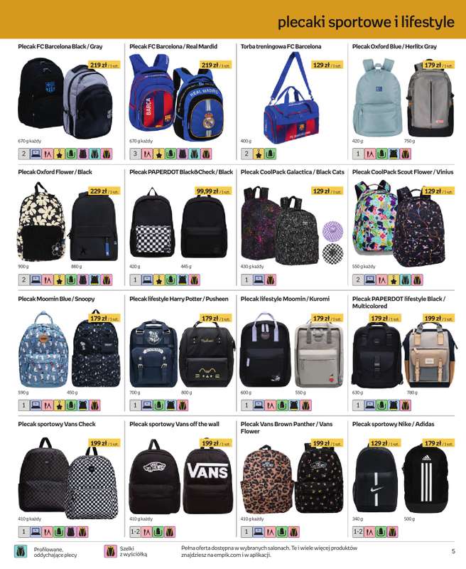 Empik - gazetka promocyjna Katalog Plecaki od środy 15.07 do niedzieli 06.09 - strona 5