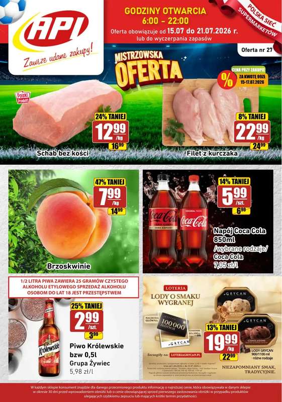 API Market - gazetka promocyjna Gazetka od środy 15.07 do wtorku 21.07