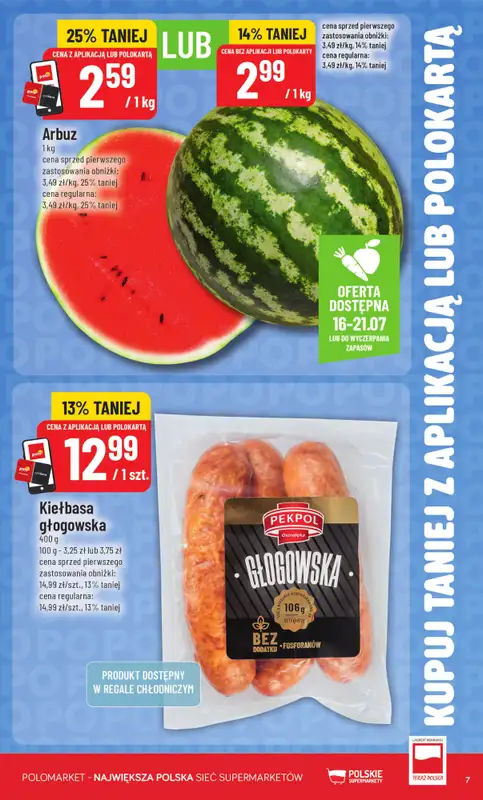 POLOmarket - gazetka promocyjna Kupuj taniej z POLOkartą od środy 15.07 do wtorku 21.07 - strona 7