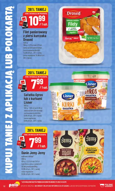 POLOmarket - gazetka promocyjna Kupuj taniej z POLOkartą od środy 15.07 do wtorku 21.07 - strona 12