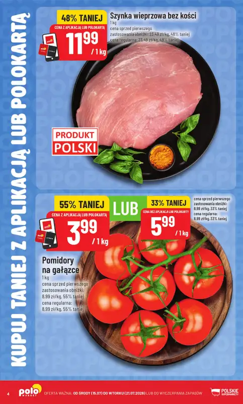 POLOmarket - gazetka promocyjna Kupuj taniej z POLOkartą od środy 15.07 do wtorku 21.07 - strona 4