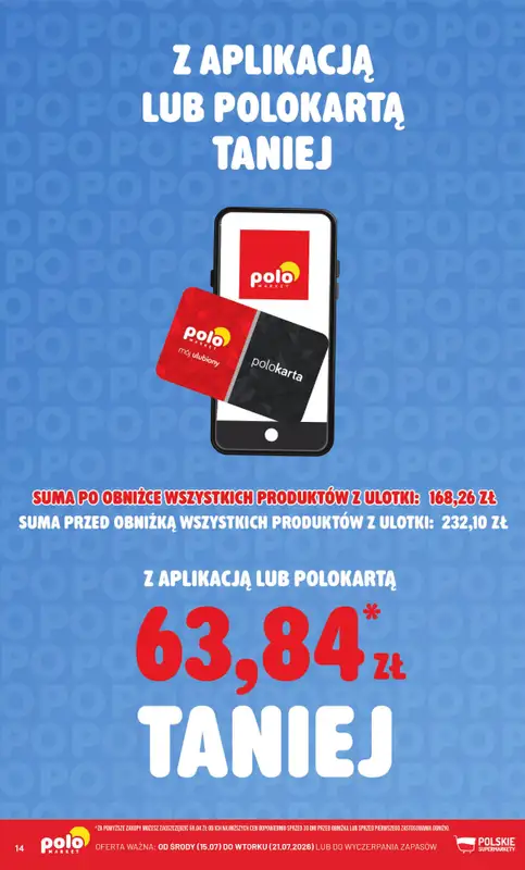 POLOmarket - gazetka promocyjna Kupuj taniej z POLOkartą od środy 15.07 do wtorku 21.07 - strona 14