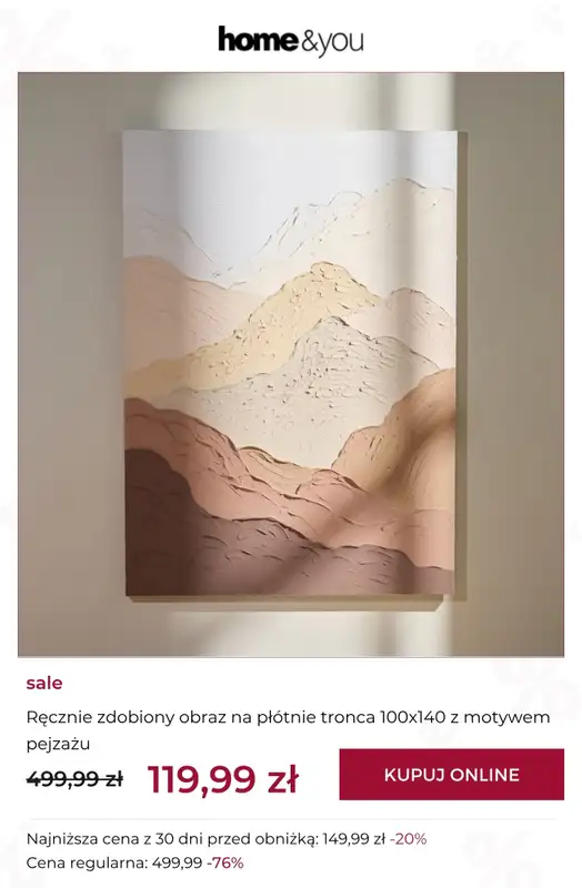 home&you - gazetka promocyjna SALE: dekoracje od środy 15.07 do piątku 24.07 - strona 12