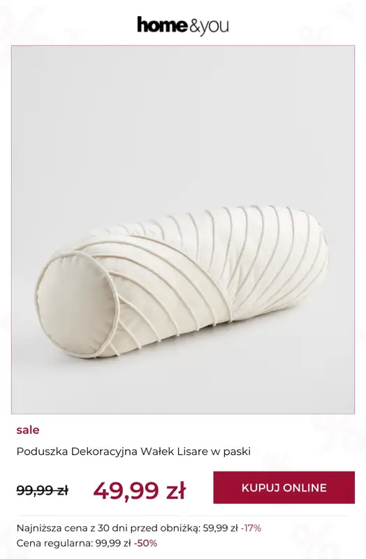 home&you - gazetka promocyjna SALE: poduszki i poszewki dekoracyjne od środy 15.07 do piątku 24.07 - strona 4