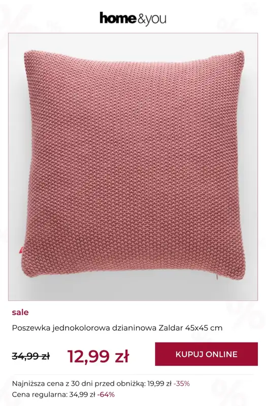home&you - gazetka promocyjna SALE: poduszki i poszewki dekoracyjne od środy 15.07 do piątku 24.07 - strona 3