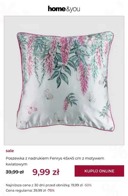home&you - gazetka promocyjna SALE: poduszki i poszewki dekoracyjne od środy 15.07 do piątku 24.07 - strona 11