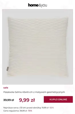 home&you - gazetka promocyjna SALE: poduszki i poszewki dekoracyjne od środy 15.07 do piątku 24.07 - strona 8
