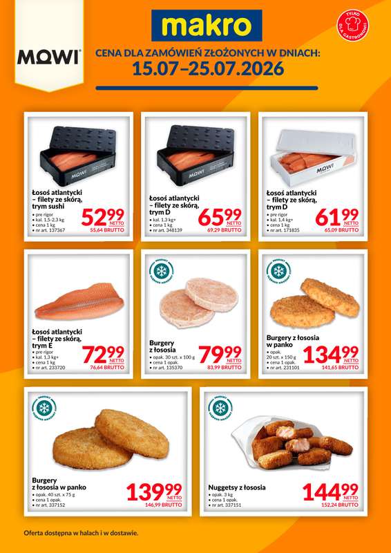 Makro - gazetka promocyjna Ulotka Mowi od środy 15.07 do soboty 25.07