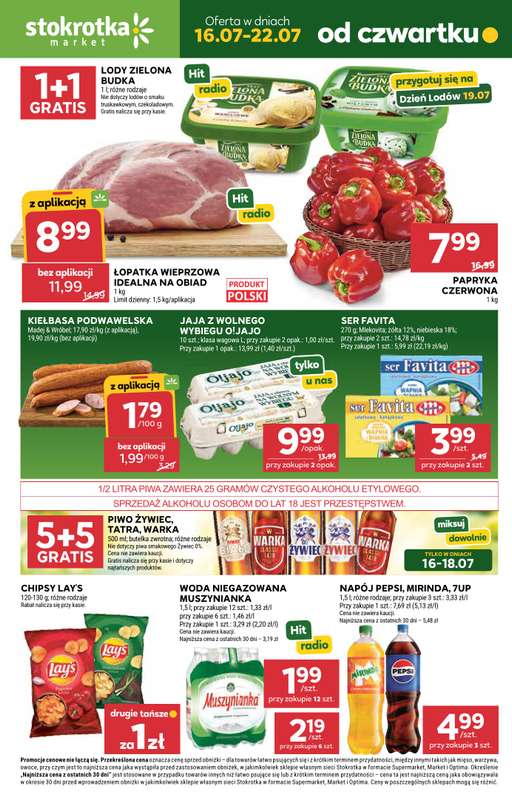 Stokrotka - gazetka promocyjna Gazetka Market od czwartku 16.07 do środy 22.07