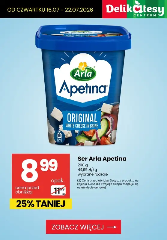 Delikatesy Centrum - gazetka promocyjna PROMOCJE na NABIAŁ od czwartku 16.07 do środy 22.07 - strona 4