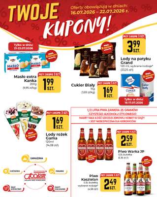 Społem Częstochowa - gazetka promocyjna Plakaty promocyjne od czwartku 16.07 do środy 22.07