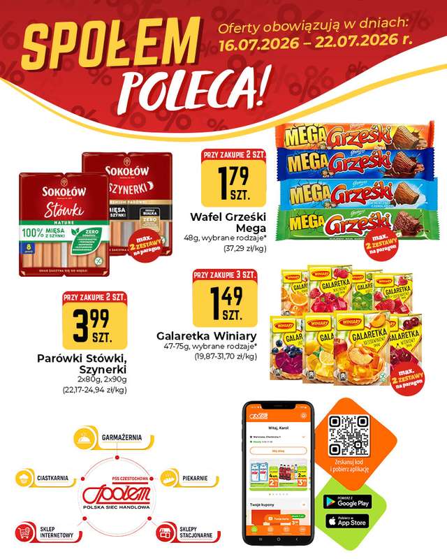 Społem Częstochowa - gazetka promocyjna Plakaty promocyjne od czwartku 16.07 do środy 22.07 - strona 3