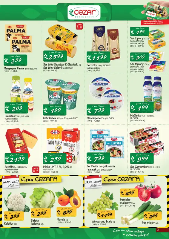 CEZAR Delikatesy - gazetka promocyjna Gazetka od czwartku 16.07 do środy 29.07 - strona 3