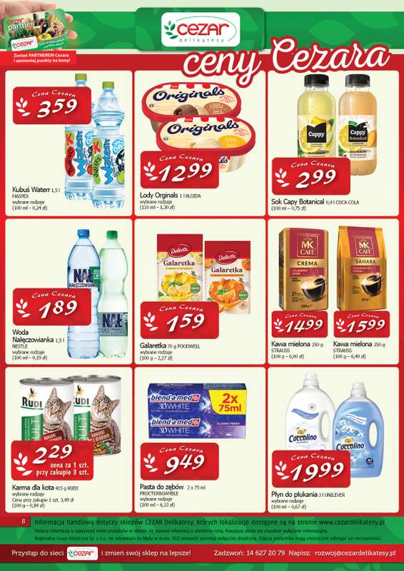 CEZAR Delikatesy - gazetka promocyjna Gazetka od czwartku 16.07 do środy 29.07 - strona 8