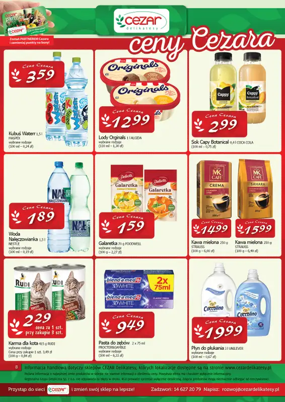 CEZAR Delikatesy - gazetka promocyjna Gazetka od czwartku 16.07 do środy 29.07 - strona 8