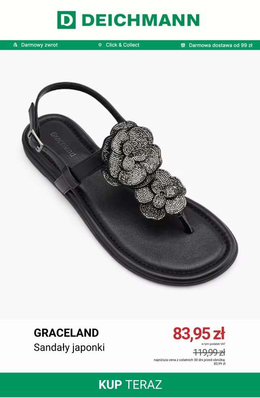 Deichmann - gazetka promocyjna Japonki damskie od środy 15.07  - strona 3