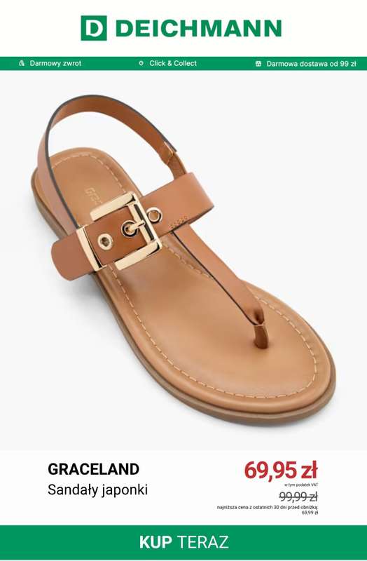 Deichmann - gazetka promocyjna Japonki damskie od środy 15.07  - strona 7
