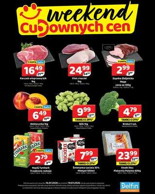 Delfin - gazetka promocyjna Weekend cudownych cen od czwartku 16.07 do niedzieli 19.07