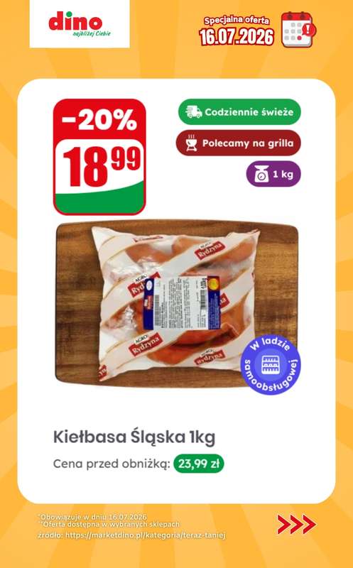 Dino - gazetka promocyjna Specjalna oferta na 16.07.2026 - promocje spoza gazetki od czwartku 16.07 do czwartku 16.07 - strona 3