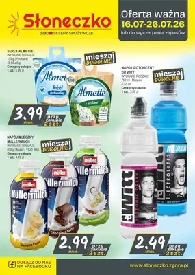 Słoneczko - gazetka promocyjna Gazetka od czwartku 16.07 do niedzieli 26.07