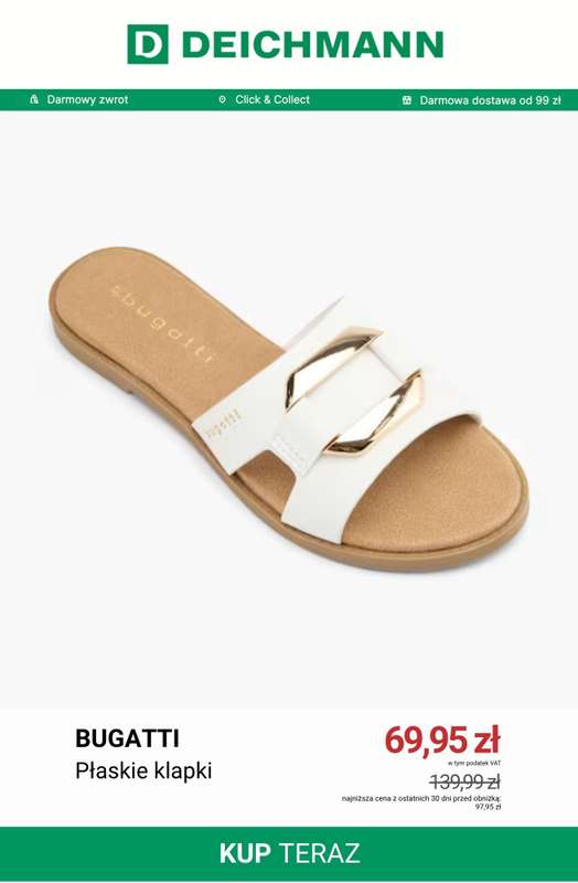 Deichmann - gazetka promocyjna Płaskie klapki w niskich cenach od czwartku 16.07  - strona 12