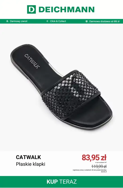 Deichmann - gazetka promocyjna Płaskie klapki w niskich cenach od czwartku 16.07  - strona 4