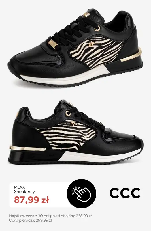 CCC - gazetka promocyjna SALE - sneakersy damskie do 100 zł od piątku 17.07  - strona 4
